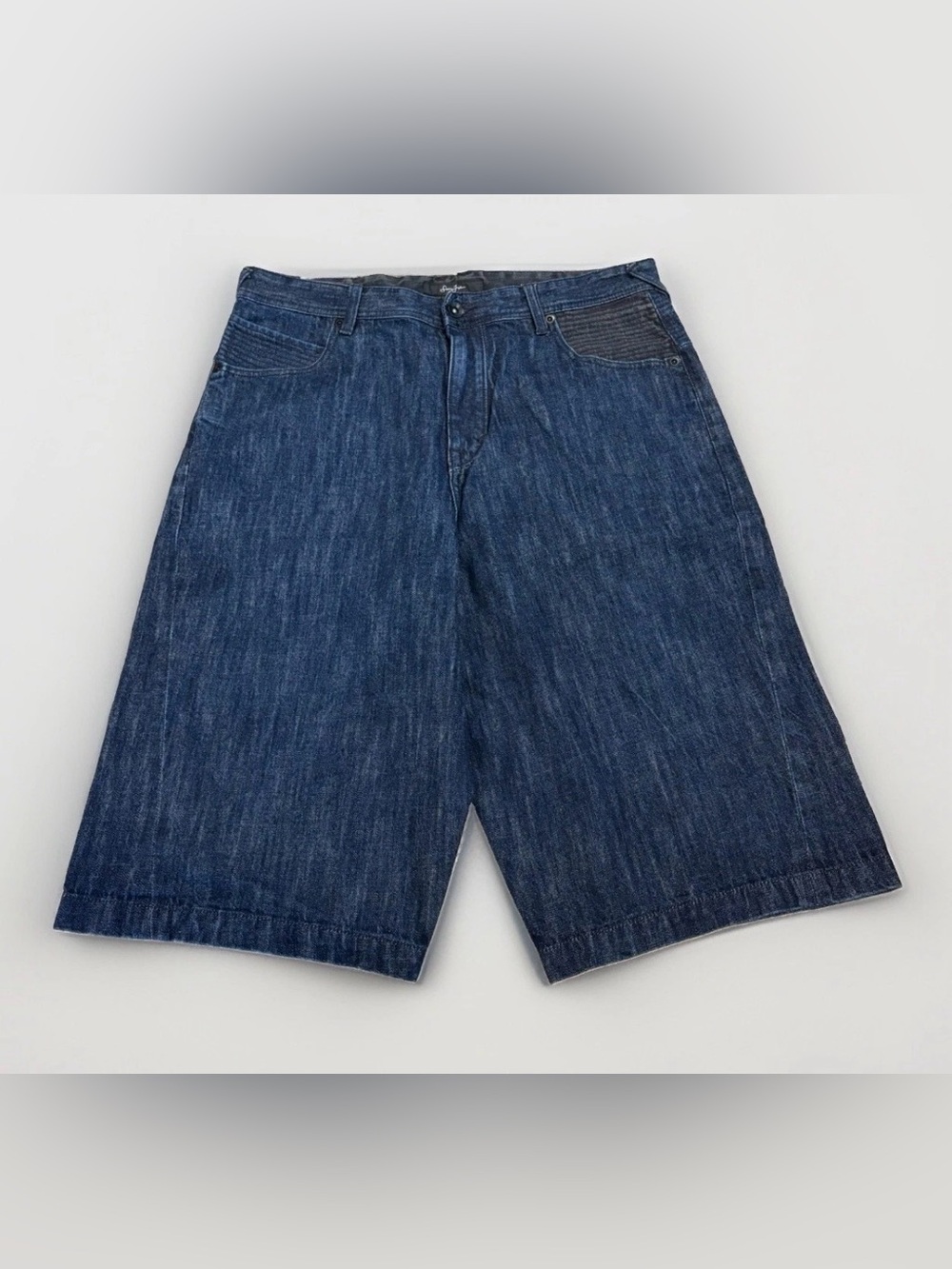 Y2K Sean John Baggy Denim Shorts Jorts Jean Shorts Oversized Streetwear Size 36